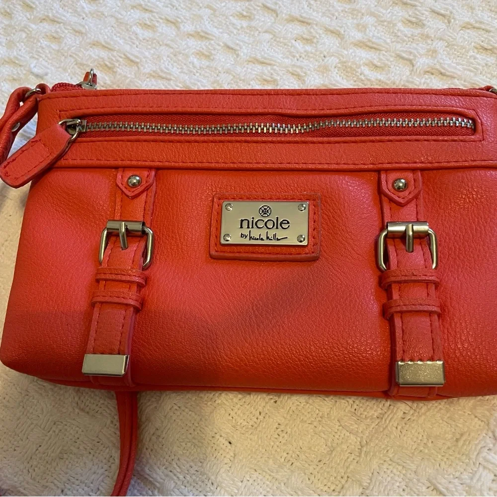 Nicole Miller Vibrant Coral Wristlet~ Ideal for on the go‎ ~